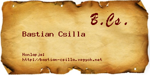 Bastian Csilla névjegykártya